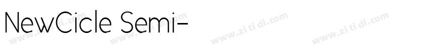NewCicle Semi字体转换